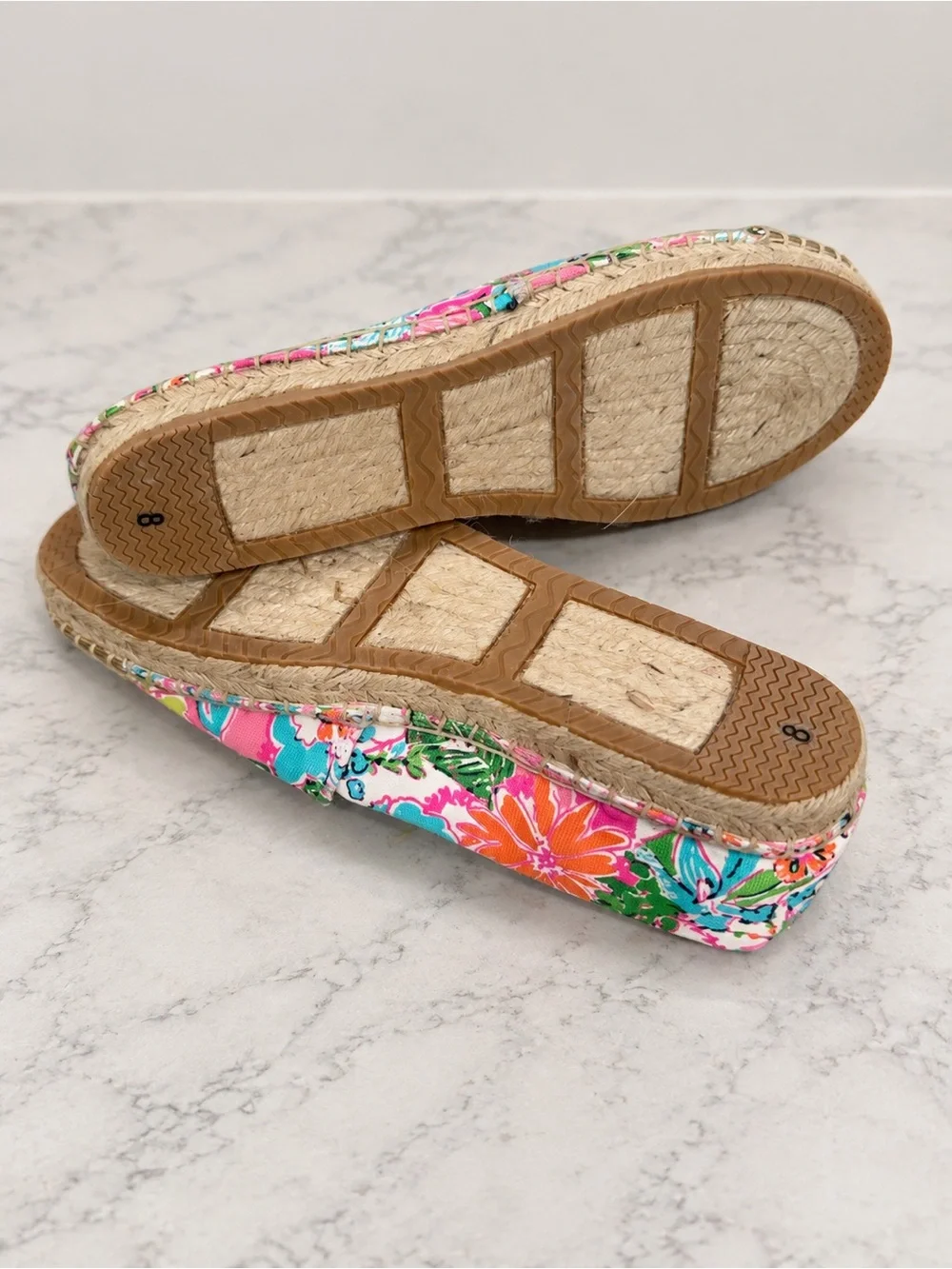 NWT Lilly Pulitzer x Target Nosey Posey Espadrilles Floral Gold Toe Size 8 Rare